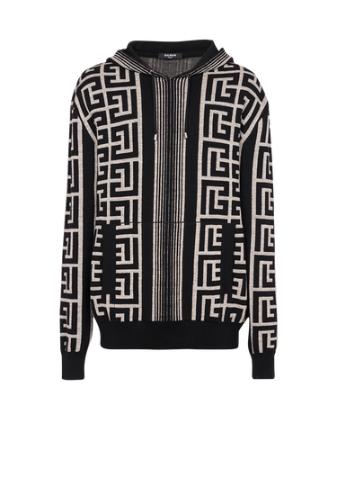 Wool sweater with maxi Balmain monogram