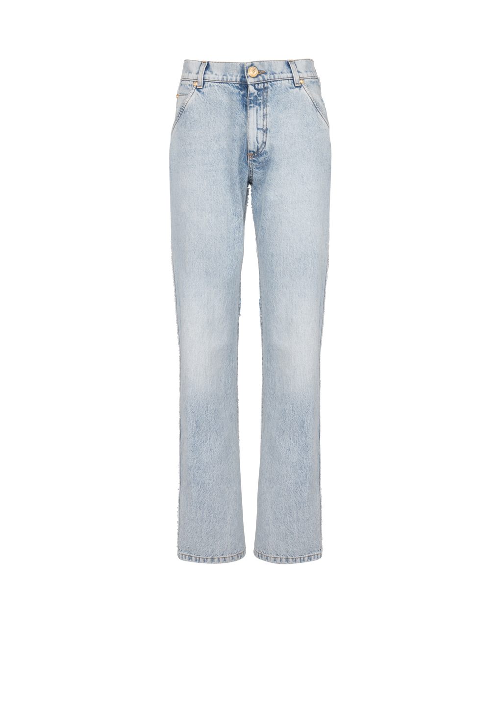 Cotton wide-leg jeans, blue, hi-res