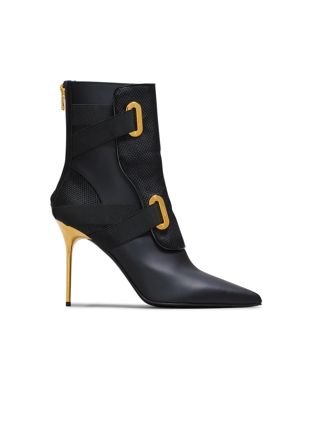Venus leather ankle boots, black, hi-res